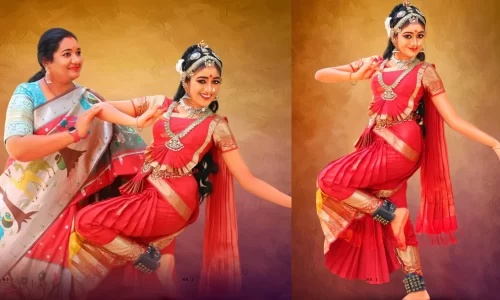 Capturing Cherished Moments: Bharatanatyam Pose Digital Painting Artwork